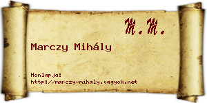 Marczy Mihály névjegykártya
