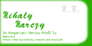 mihaly marczy business card